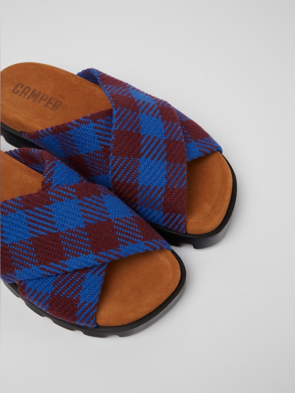 Camper Brutus Sandal- Blue and burgundy recycled cotton size 39 women’s shoes